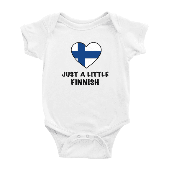 Just A Little Finnish Funny Baby Clothing Bodysuits For Boy Girl