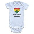 thumbnail image 1 of Just A Little Ghanaian Ghana Flag Heart Baby Bodysuit, 1 of 2