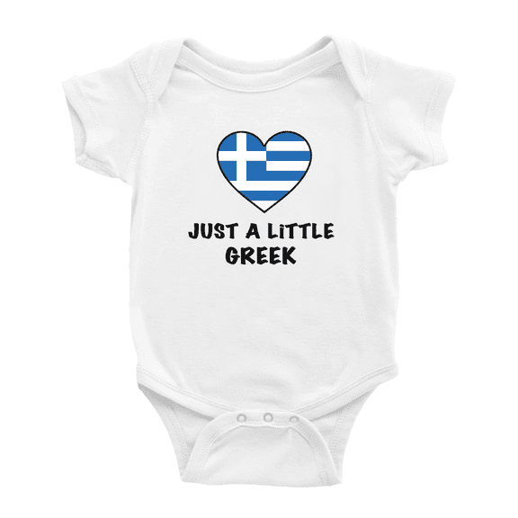 Just A Little Greek Funny Baby Bodysuit