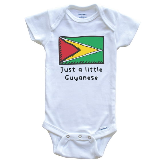 Just A Little Guyanese Funny Cute Guyana Flag Baby Bodysuit