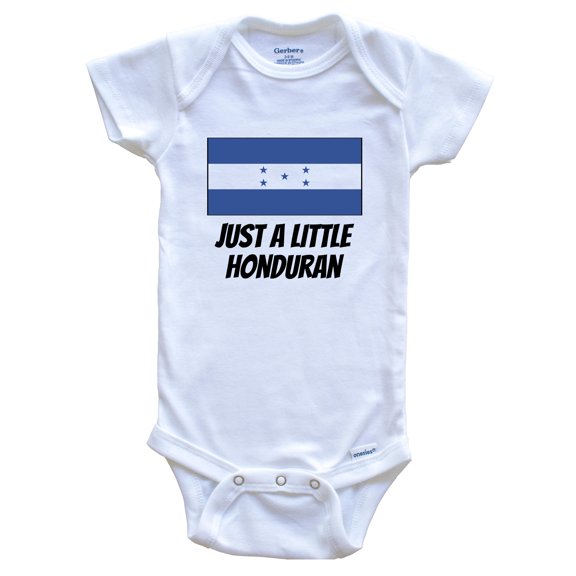 Just A Little Honduran Cute Honduras Flag Baby Bodysuit, 0-3 Months White