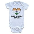 thumbnail image 1 of Just A Little Indian Baby Bodysuit - Funny India Flag Baby Bodysuit, 0-3 Months White, 1 of 2