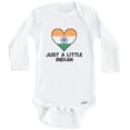 thumbnail image 1 of Just A Little Indian Baby Bodysuit - Funny India Flag Baby Bodysuit (Long Sleeve), 6-9 Months White, 1 of 1