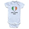 thumbnail image 1 of Just A Little Irish Ireland Flag Heart Baby Bodysuit, 1 of 2
