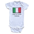 thumbnail image 1 of Just A Little Italian Funny Cute Italy Flag Baby Bodysuit, 1 of 2