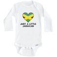 thumbnail image 1 of Just A Little Jamaican Baby Bodysuit - Funny Jamaica Flag Baby Bodysuit (Long Sleeve), 6-9 Months White, 1 of 1