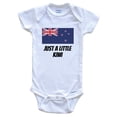 thumbnail image 1 of Just A Little Kiwi Cute New Zealand Flag Baby Bodysuit, 0-3 Months White, 1 of 2