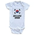 thumbnail image 1 of Just A Little Korean Cute South Korea Flag Baby Bodysuit, 0-3 Months White, 1 of 2