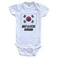 thumbnail image 1 of Just A Little Korean Cute South Korea Flag Baby Bodysuit, 6-9 Months White, 1 of 2