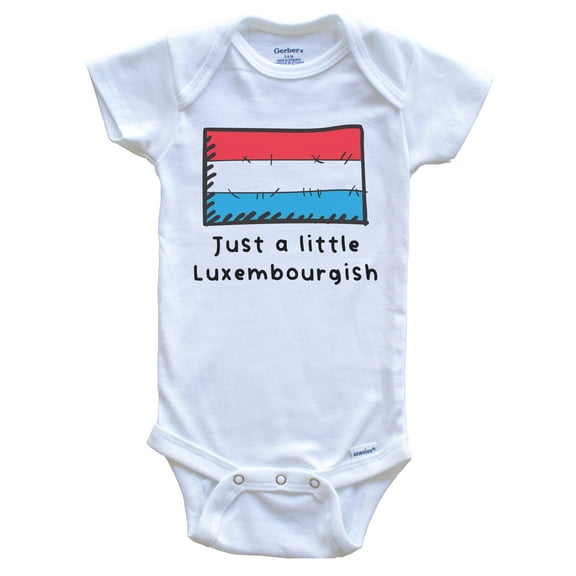 Just A Little Luxembourgish Funny Cute Luxembourg Flag Baby Bodysuit
