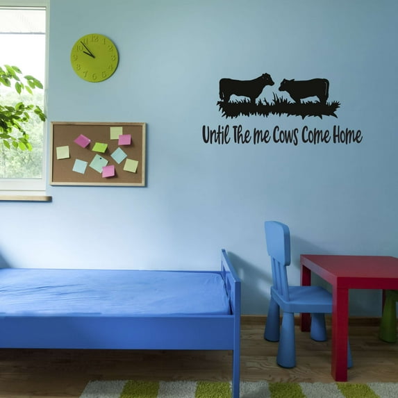 Just A Little Moo-Dy Bull Riding In Car Cow Milk Farm Chicken Cow Horse Farmer Ranch Egg Fox Hen House Pig Sheep Holiday Gift Decorating Ideas Bedroom Wall Decal Sticker - Size: 10 In X 5 In