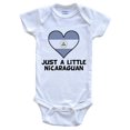 thumbnail image 1 of Just A Little Nicaraguan Baby Bodysuit - Funny Nicaragua Flag Baby Bodysuit, 0-3 Months White, 1 of 2
