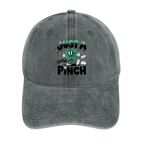 Just A Little Pinch Gray Baseball Cap for Men Women, Adjustable Snapback Hats Cotton Hat