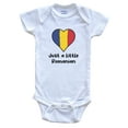 thumbnail image 1 of Just A Little Romanian Romania Flag Heart Baby Bodysuit, 1 of 2