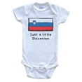 thumbnail image 1 of Just A Little Slovenian Funny Cute Slovenia Flag Baby Bodysuit, 1 of 2