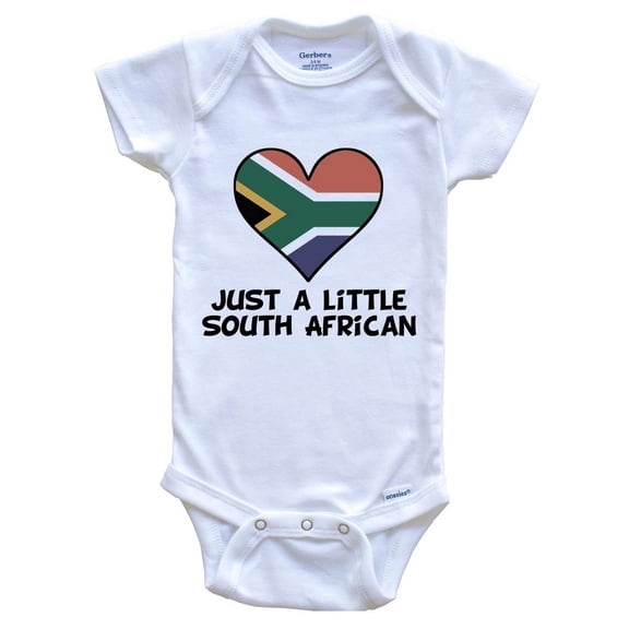 Just A Little South African Baby Bodysuit - Funny South Africa Flag Baby Bodysuit, 0-3 Months White