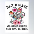 thumbnail image 1 of Just A Nurse Who Loves Cats Absolutely Poster Wall Art, Modern Wall Decor, 12x18 UNFRAMED, 1 of 3