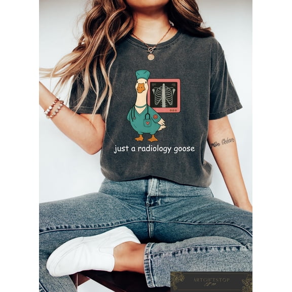 Just A Radiology Goose Shirt Radiology Tradiology Technologist Tee, Rad Tech Xray T-Tech Radiology Nurse, F3218