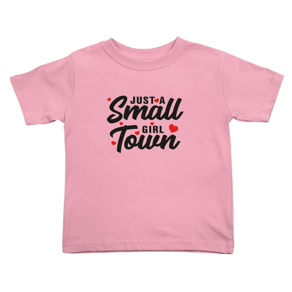 Just A Small Town Girl Cute Toddler T-Shirts for Boys Girls (Pink, Youth M)