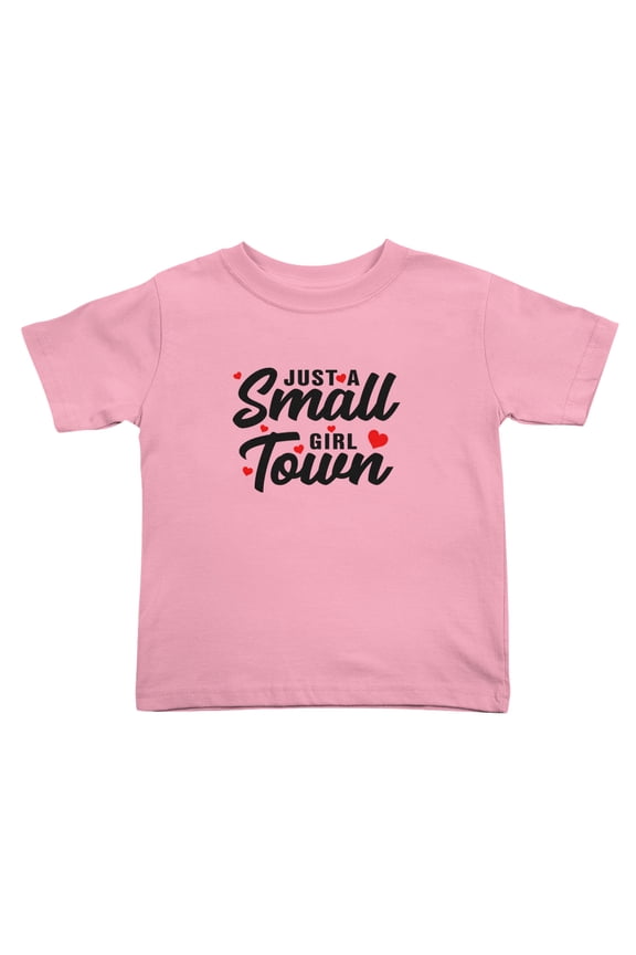 Just A Small Town Girl Cute Toddler T-Shirts for Boys Girls (Pink, Youth S)