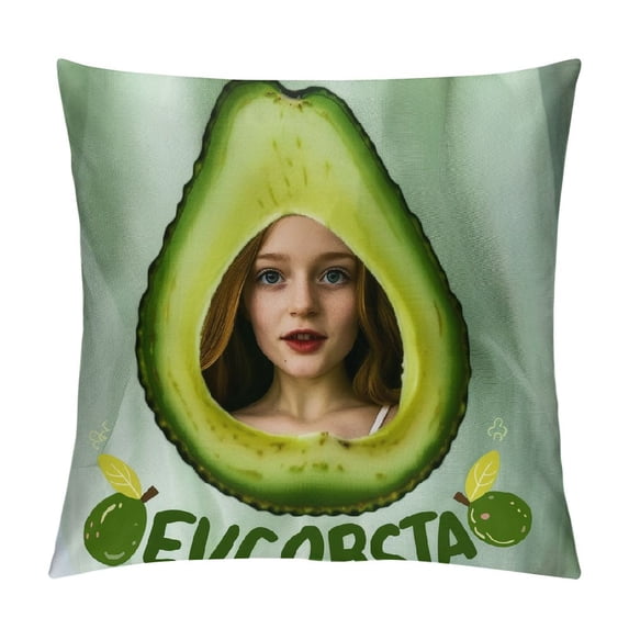 Just A Who Loves Avocados Throw Pillow Cover, Acocado Lover Gift Pillowcase, Funny Avocados Gift, Vegetarian Gift Pillowcase Birthday Christmas Wedding Gift for Women
