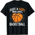 thumbnail image 1 of Just A Who Loves Basketball Merch Girls Kids Funny Creative Graphic T-Shirt, 1 of 3