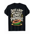 thumbnail image 1 of Just A Who Really Loves Papayas Juicy Fruit Sweet T-Shirt, 1 of 6