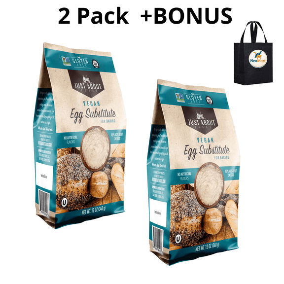 Just About Foods Egg Substitute Mix 12 oz 2 PK+ Bonus