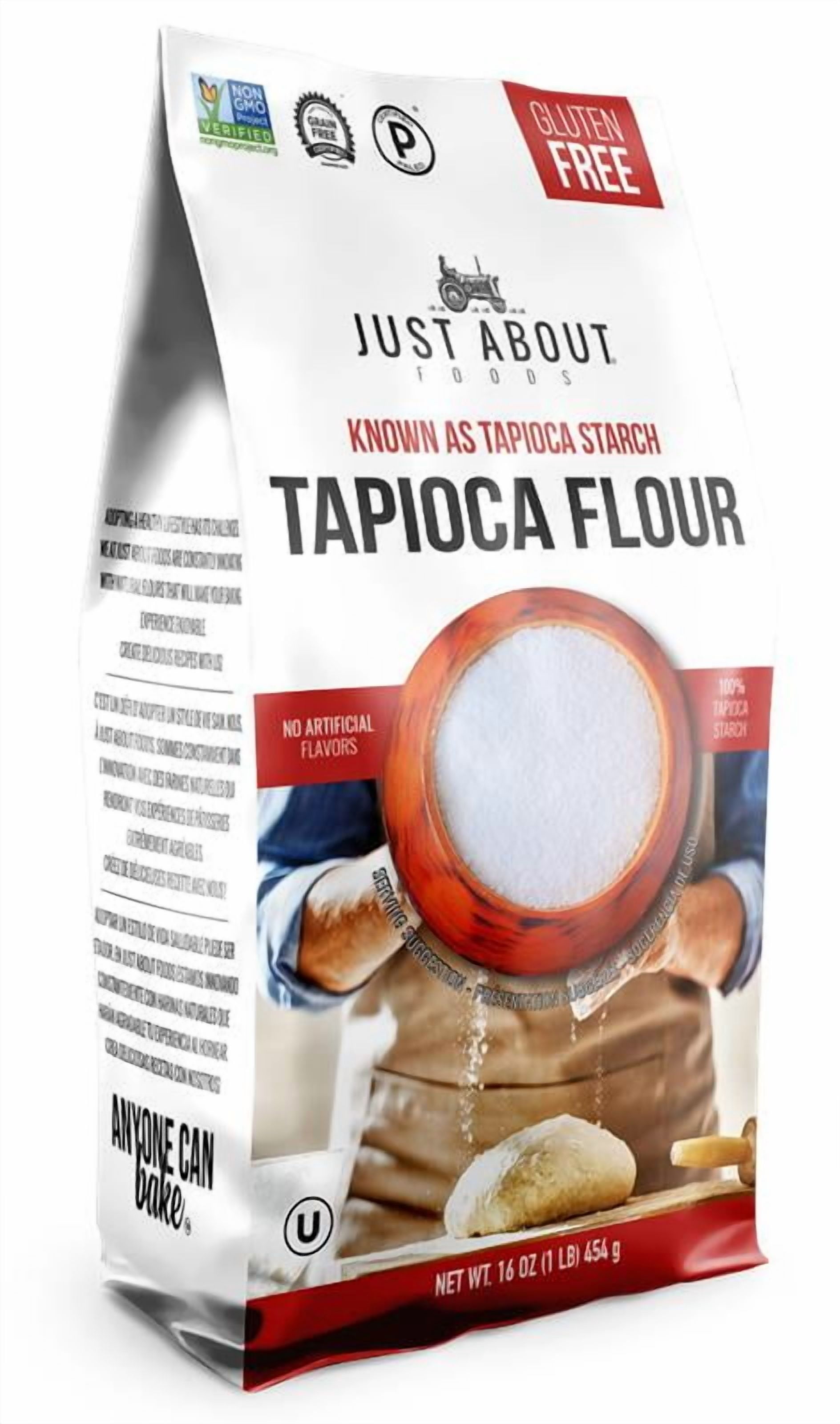 Just About Foods Tapioca Flour 1 lb, Gluten-Free, Kosher, Sugar ...