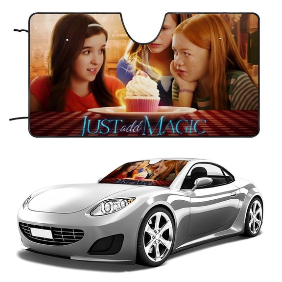 Just Add Magic-theme Windshield Sun Shade Front Protector Folding Car Sun Visor Blocks Uv Rays Keeps Your Vehicle Cool56in*30in(140cm*76cm)