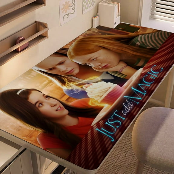 Just Add Magic-themed extra-large Non-Slip Base leather Desk Table matversatile for computer desks, dining tables, and more.12"x24"(30X60cm