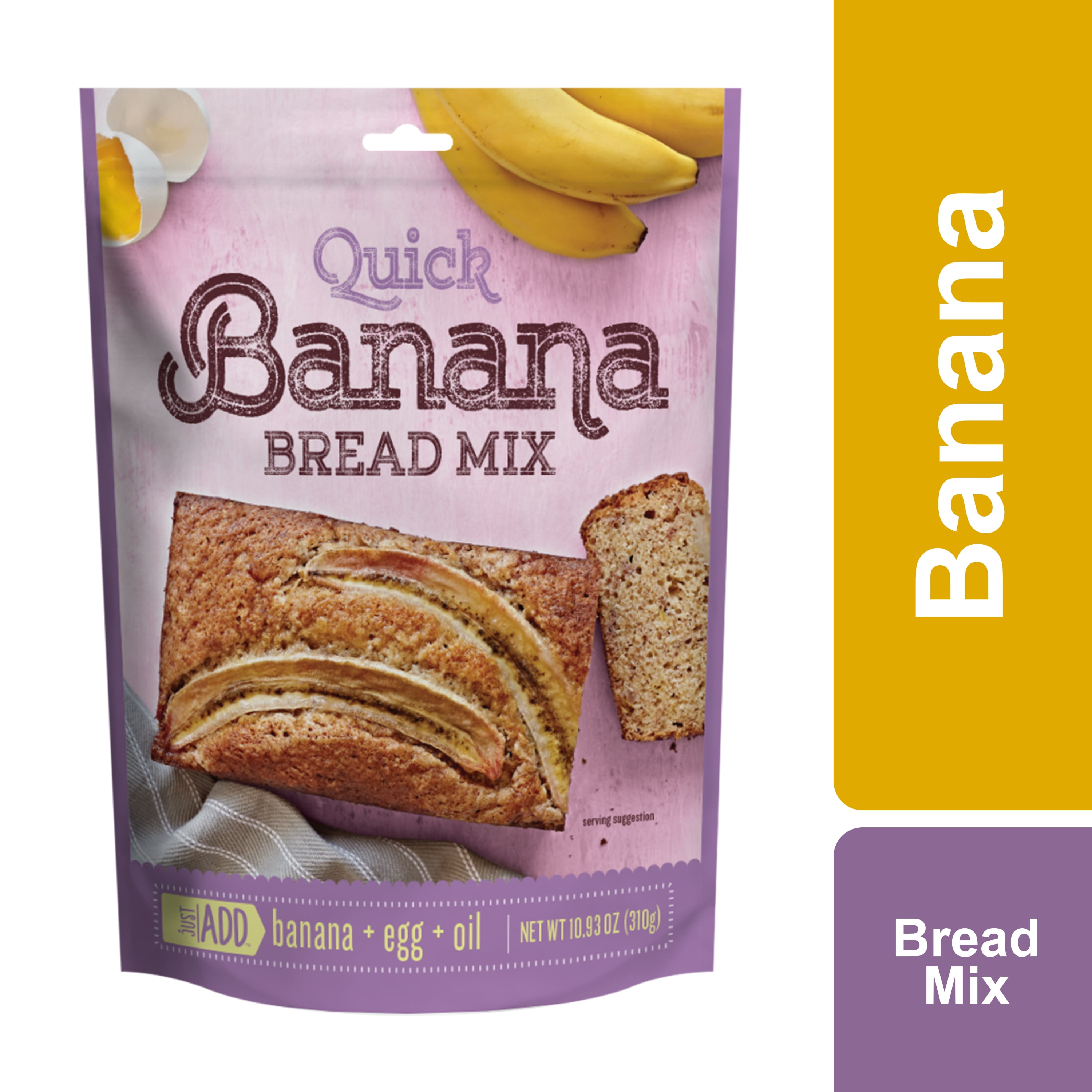 Just Add, Quick Banana Bread Mix, 10.93 oz - Walmart.com