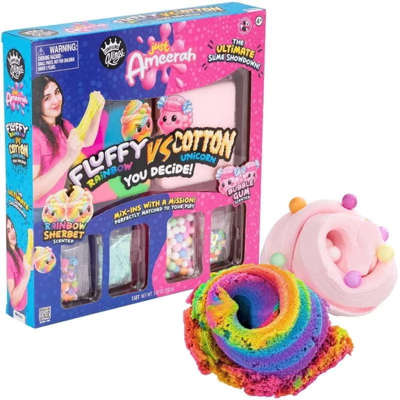 Just Ameerah Chi-Goo Fluffy Rainbow vs Cotton Unicorn Slime Kit