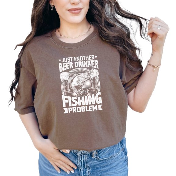 Just Another Beer Drinker Fishing Problem, Fishermen, Espresso Comfort Colors T-Shirt, Small