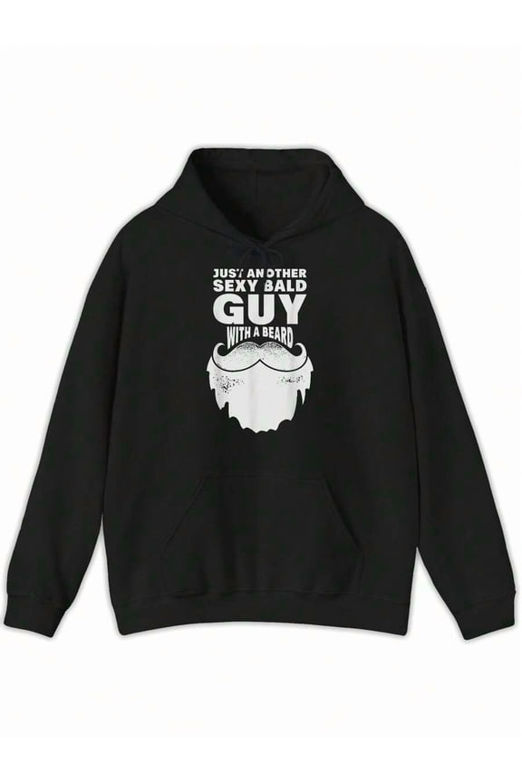 Just Another Sexy Bald Guy Bearded Funny Mens Hoodies, Cute Hoddies, Adjustable Drawstring Hood – Custom Fit For Head Coverage, Great For Walking The Dog – Easy And Warm,Hoodies For Men And Women,Sud