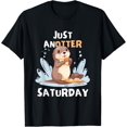 thumbnail image 1 of "Just Anotter Saturday Tee: Cute Otter Enjoying a Snack T-Shirt, 1 of 6
