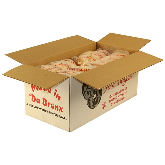 Just Bagels Sliced Everything Bagel, 4 Ounce - 6 count per pack -- 8 packs per case