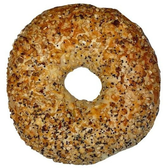 Just Bagels Unsliced Clear Asiago Everything Bagel, 4 Ounce -- 48 per case