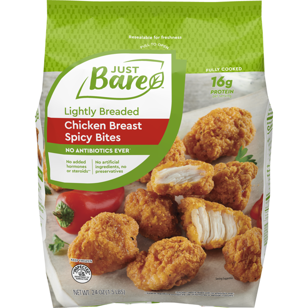 Just Bare Lightly Breaded Spicy Breast Bite 24oz
