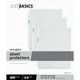 thumbnail image 1 of Just Basics Top-Loading Sheet Protectors, Lightweight, Semi-Clear, Box Of 200, 1 of 6