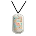 thumbnail image 1 of Just Be Awesome Never Give Up Passion Love Inspirational Military Dog Tag Pendant Necklace with Cord, 1 of 5