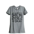thumbnail image 1 of Just Be Nice Women's Fashion Relaxed T-Shirt Tee Heather Gray 2X-Large, 1 of 3
