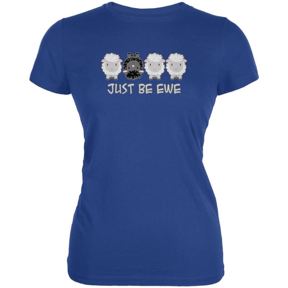 Just Be You Ewe Black Sheep Juniors Soft T Shirt Royal 2XL