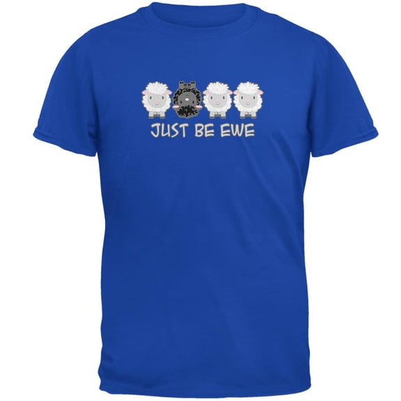 Just Be You Ewe Black Sheep Mens Soft T Shirt Royal SM