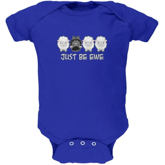 Just Be You Ewe Black Sheep Soft Baby One Piece Royal 18-24 M