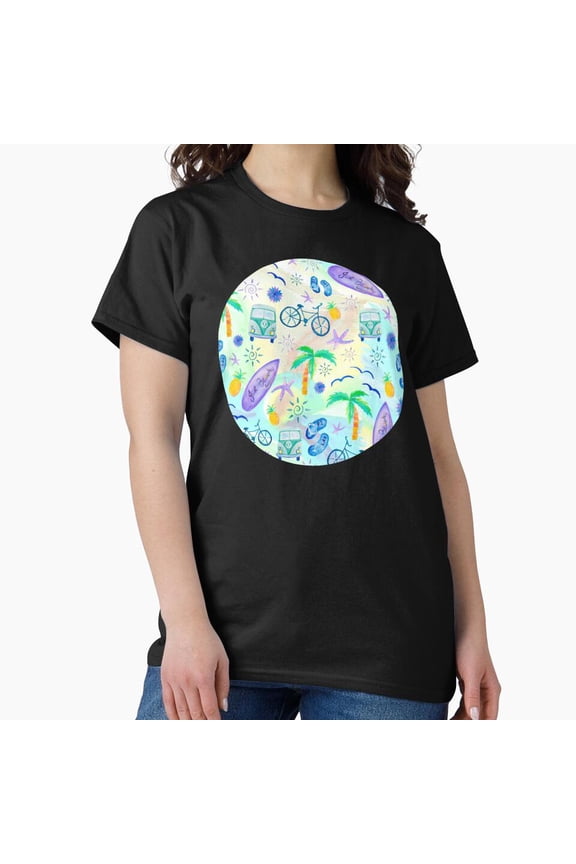 Just Beachy Vibes Shirt, Casual Summer Tee, Coastal Graphic Shirt