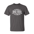 thumbnail image 1 of Just Because It's A Bad Idea Doesn't Mean It's Not Going To Be A Good Time Sarcastic Humor Graphic Novelty Funny Youth T Shirt, 1 of 1