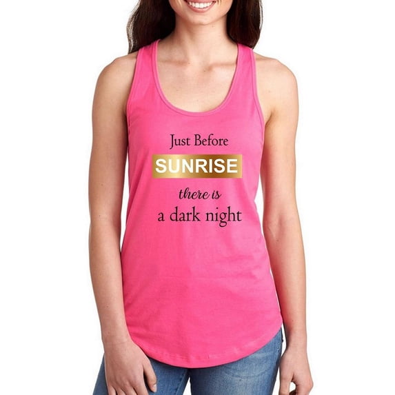 Just Before Sunrise Gold Foil Racerback Tank Women -Image by Shutterstock, Female XX-Large
