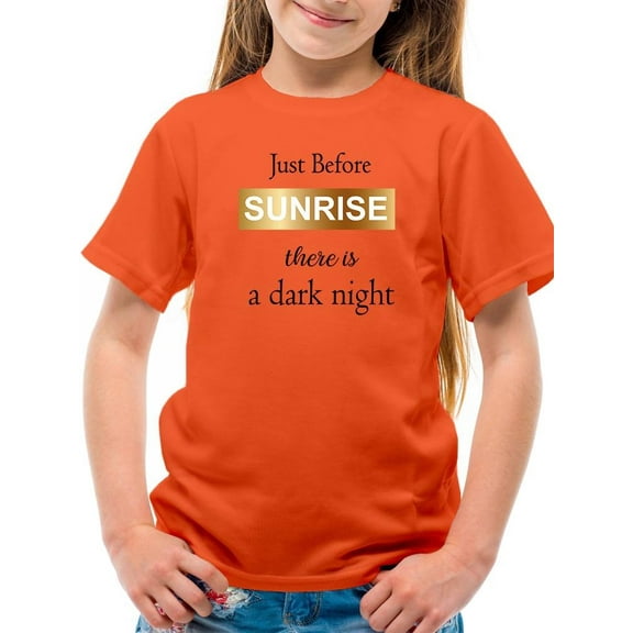 Just Before Sunrise Gold Foil T-Shirt Juniors -Image by Shutterstock,  Large
