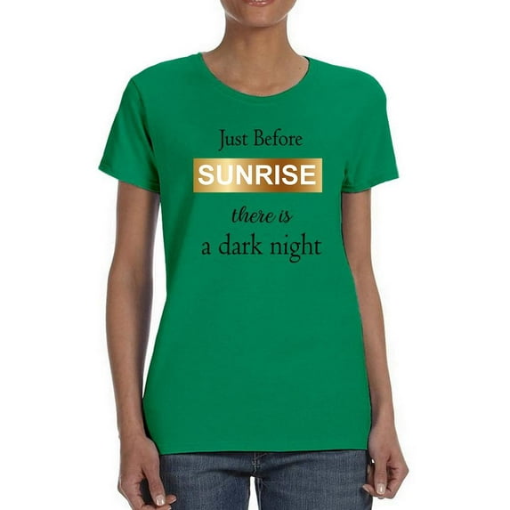 Just Before Sunrise Gold Foil T-Shirt Women -Image by Shutterstock, Female 3X-Large